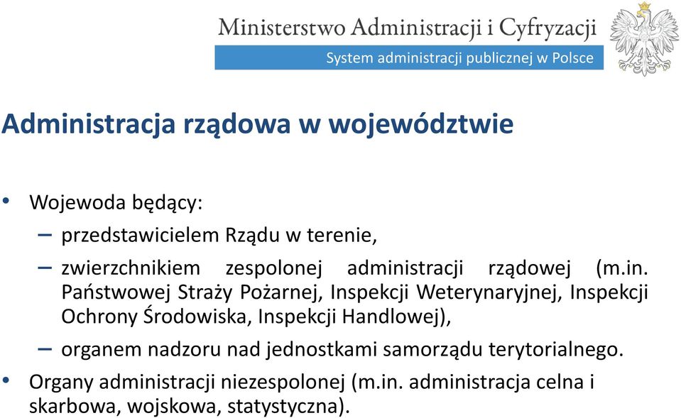 stracji rządowej (m.in.