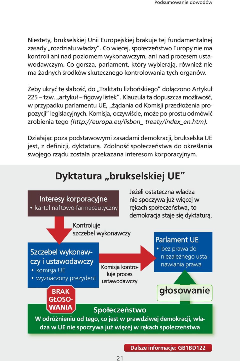 Co gorsza, parlament, który wybierają, również nie ma żadnych środków skutecznego kontrolowania tych organów. Żeby ukryć tę słabość, do Traktatu lizbońskiego dołączono Artykuł 225 tzw.