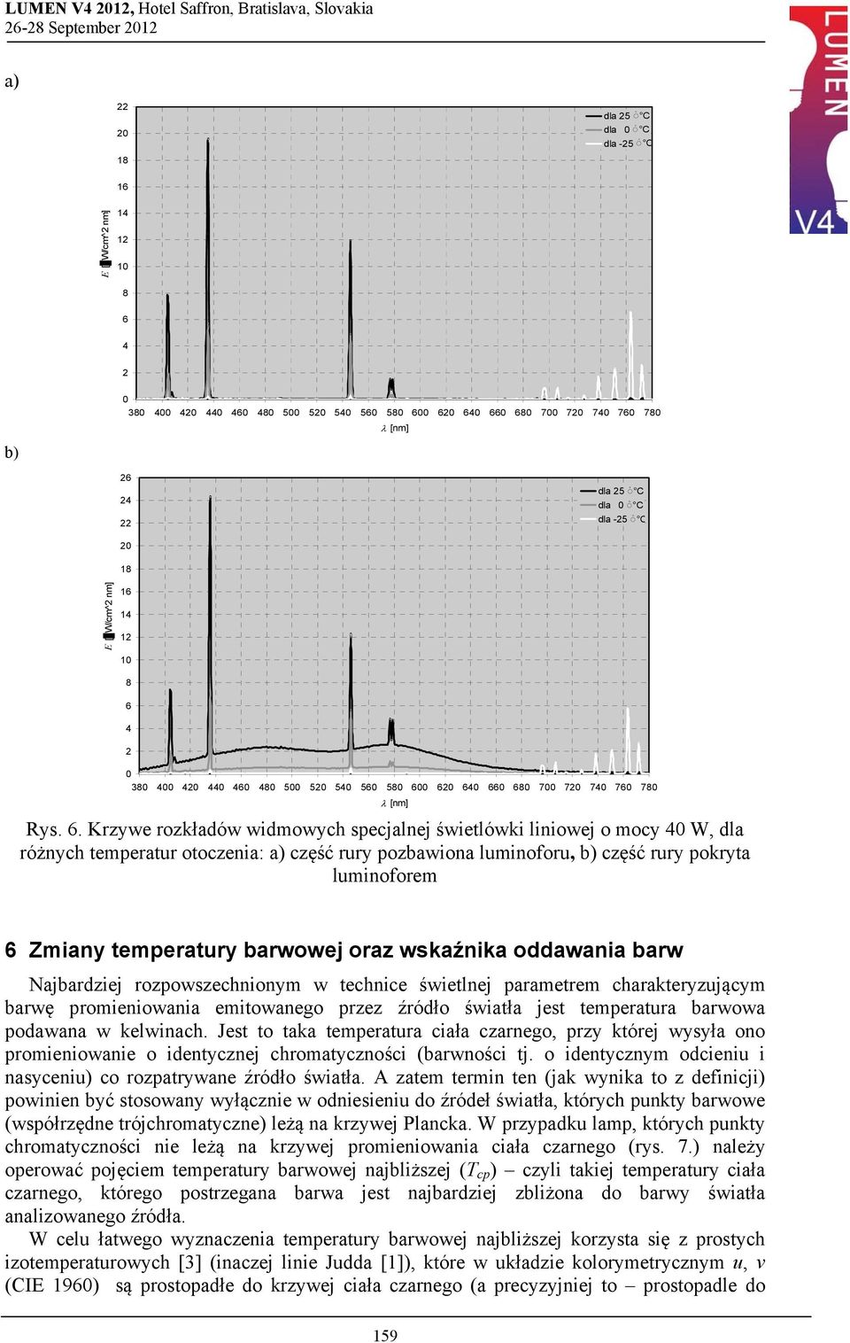 barwowej oraz wskaźnika oddawania barw Najbardziej rozpowszechnionym w technice świetlnej parametrem charakteryzującym barwę promieniowania emitowanego przez źródło światła jest temperatura barwowa