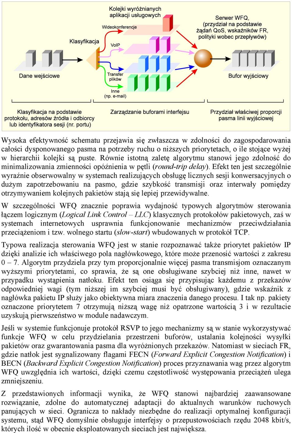 Efekt ten jest szczególnie wyraźnie obserwowalny w systemach realizujących obsługę licznych sesji konwersacyjnych o dużym zapotrzebowaniu na pasmo, gdzie szybkość transmisji oraz interwały pomiędzy