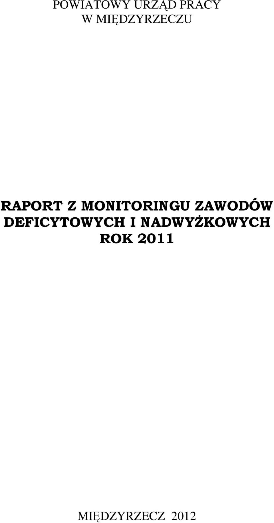 MONITORINGU ZAWODÓW