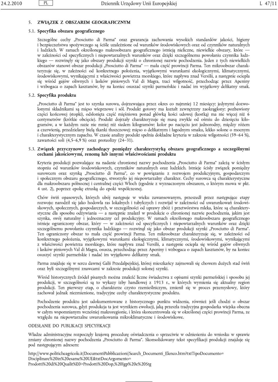 5. ZWIĄZEK Z OBSZAREM GEOGRAFICZNYM 5.1.