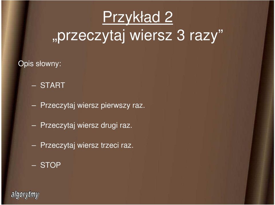 pierwszy raz.