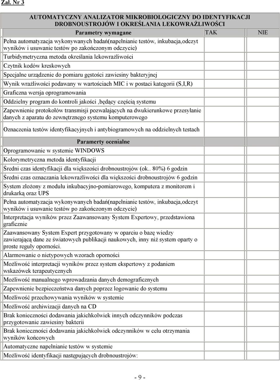 bakteryjnej Wynik wrażliwości podawany w wartościach MIC i w postaci kategorii (S,I,R) Graficzna wersja oprogramowania Oddzielny program do kontroli jakości,będący częścią systemu Zapewnienie