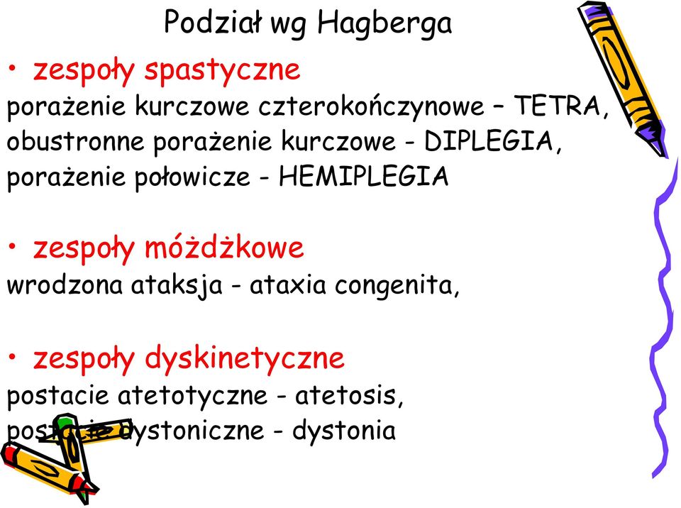 HEMIPLEGIA zespoły móżdżkowe wrodzona ataksja - ataxia congenita, zespoły