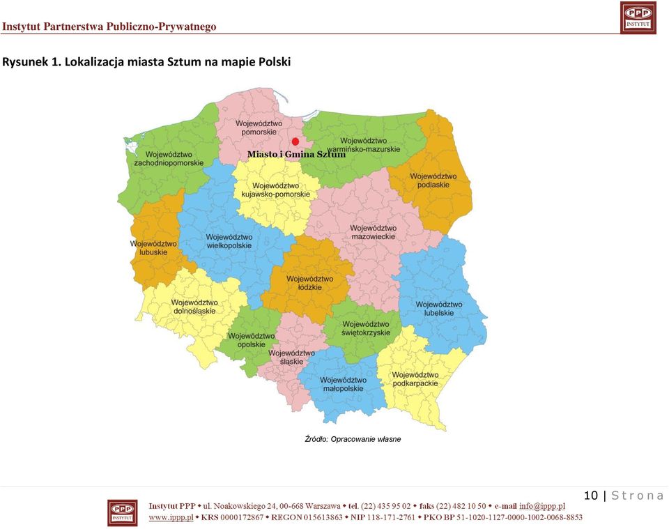 Sztum na mapie Polski