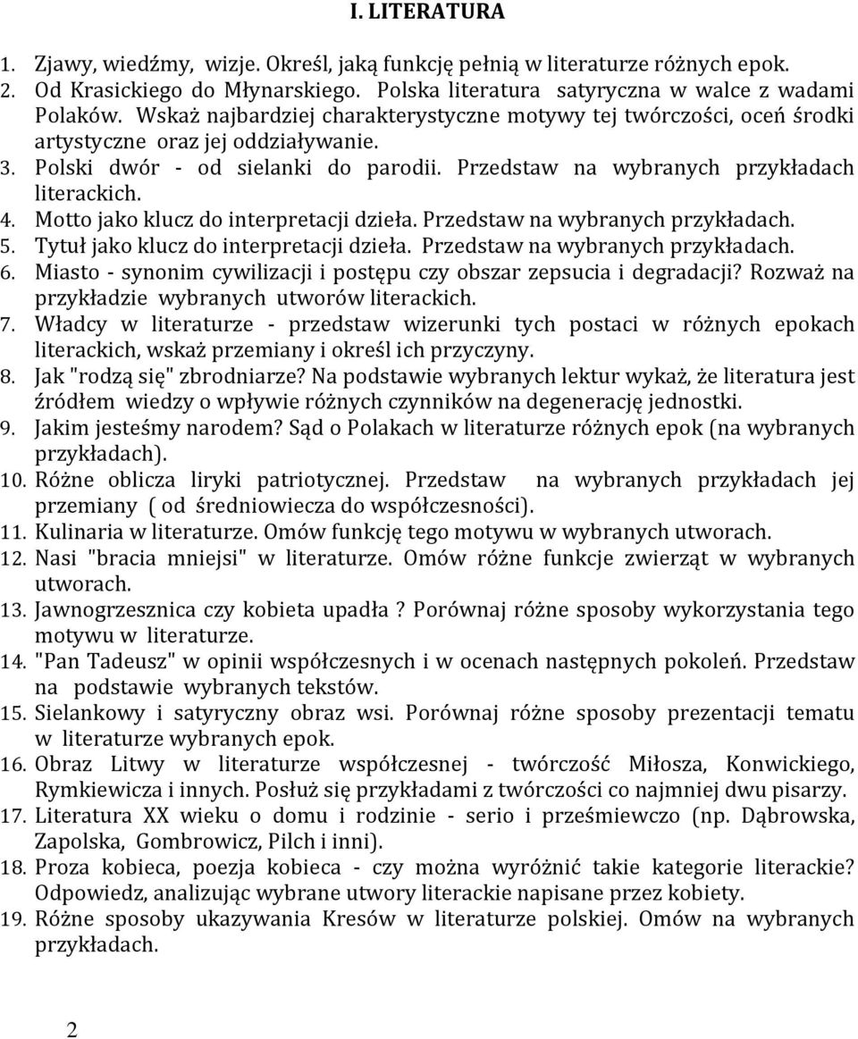 Motto jako klucz do interpretacji dzieła. Przedstaw na 5. Tytuł jako klucz do interpretacji dzieła. Przedstaw na 6. Miasto - synonim cywilizacji i postępu czy obszar zepsucia i degradacji?