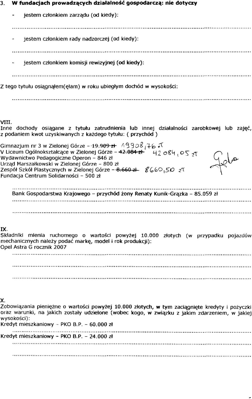 909 zł A5 3 D& fl-(p ^ V Liceum Ogólnokształcące w Zielonej Górze -42;084 zł i-j2 o H O^" -,-r Wydawnictwo Pedagogiczne Operon - 846 zł Urząd Marszałkowski w Zielonej Górze - 800 zł Zespół Szkół