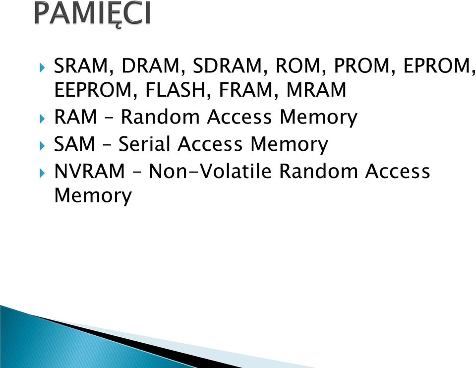 Access Memory SAM Serial Access
