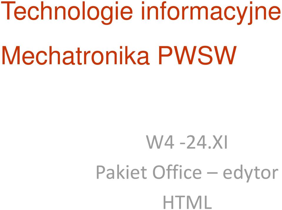 Mechatronika PWSW