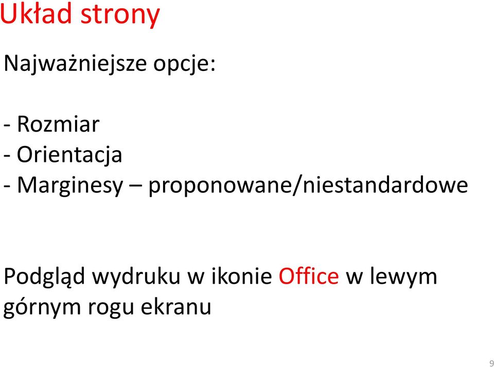 proponowane/niestandardowe Podgląd