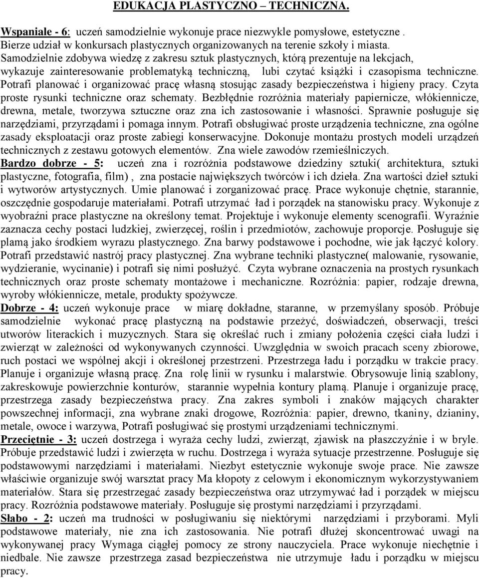 Potrafi planować i organizować pracę własną stosując zasady bezpieczeństwa i higieny pracy. Czyta proste rysunki techniczne oraz schematy.