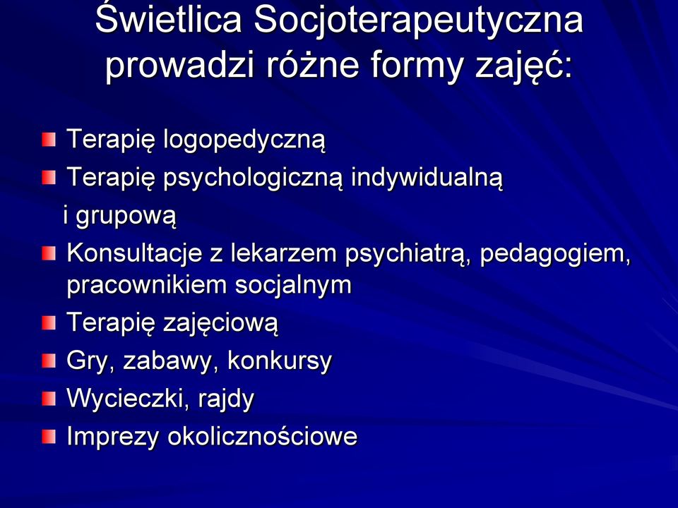 Konsultacje z lekarzem psychiatrą, pedagogiem, pracownikiem