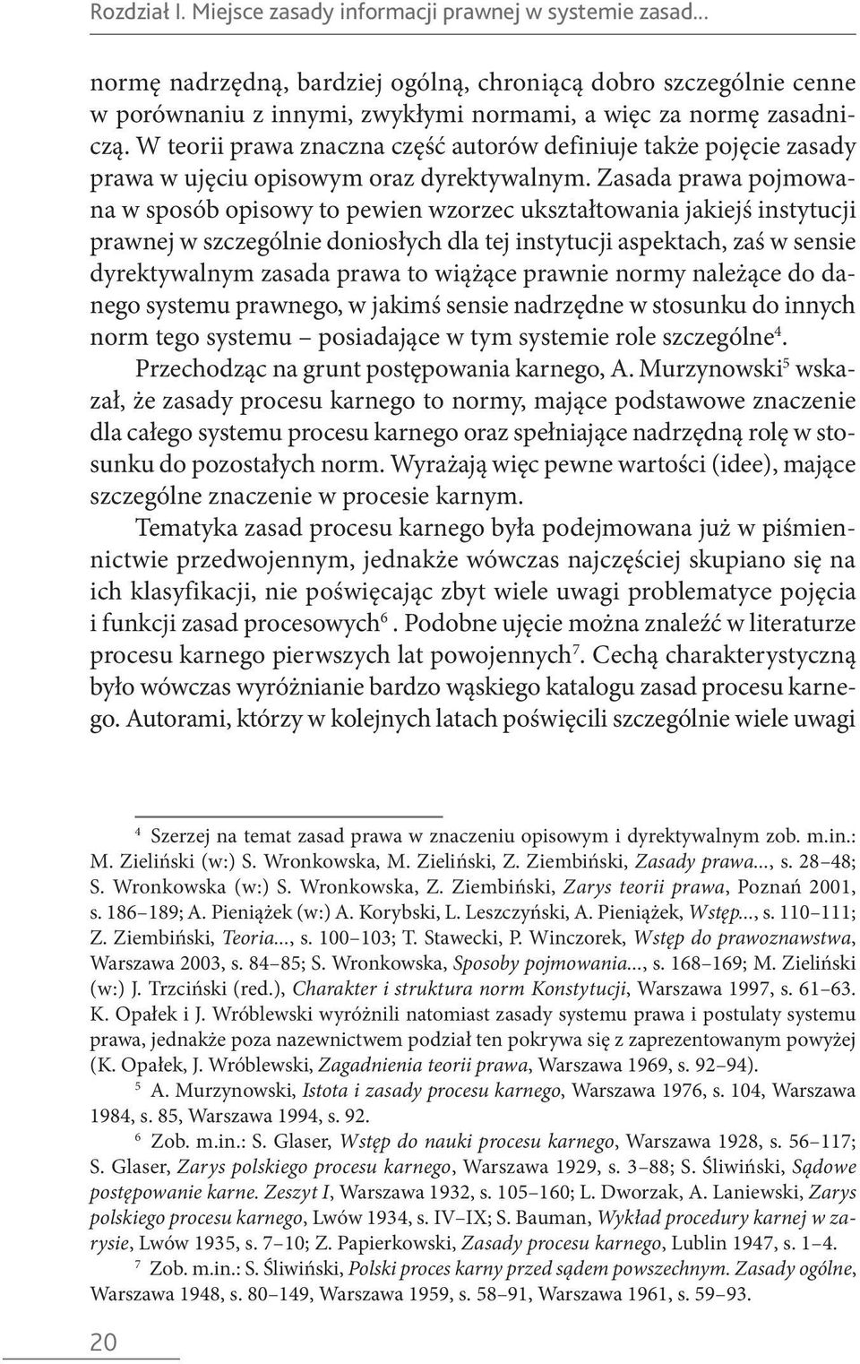 Zasada prawa pojmowana w sposób opisowy to pewien wzorzec ukształtowania jakiejś instytucji prawnej w szczególnie doniosłych dla tej instytucji aspektach, zaś w sensie dyrektywalnym zasada prawa to