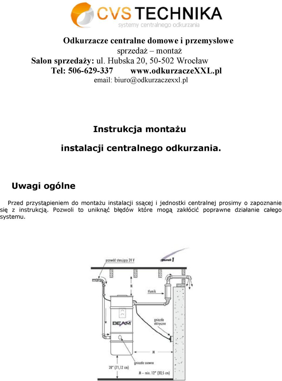 pl Instrukcja montażu instalacji centralnego odkurzania.
