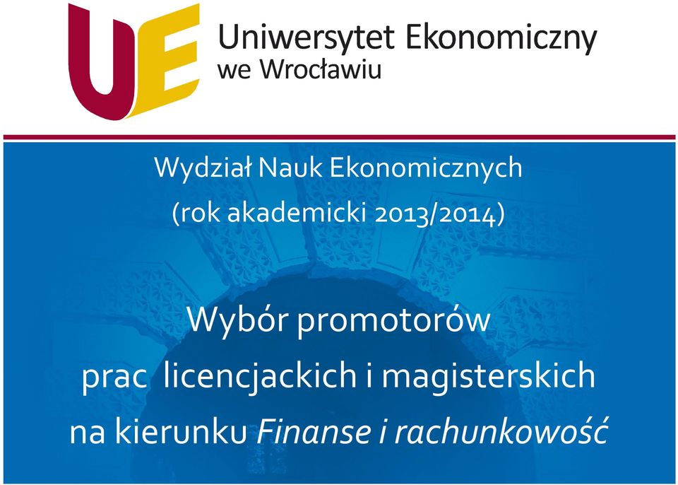 promotorów prac licencjackich i