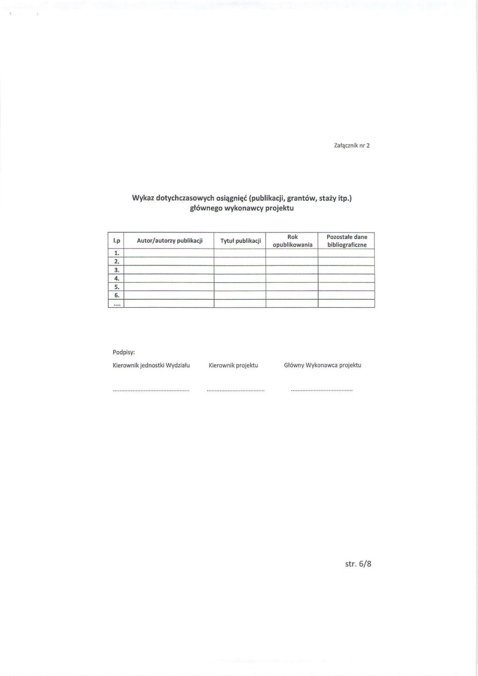 ll Tytut publikacjl 2. 3. 4. Rok ooubllkou.