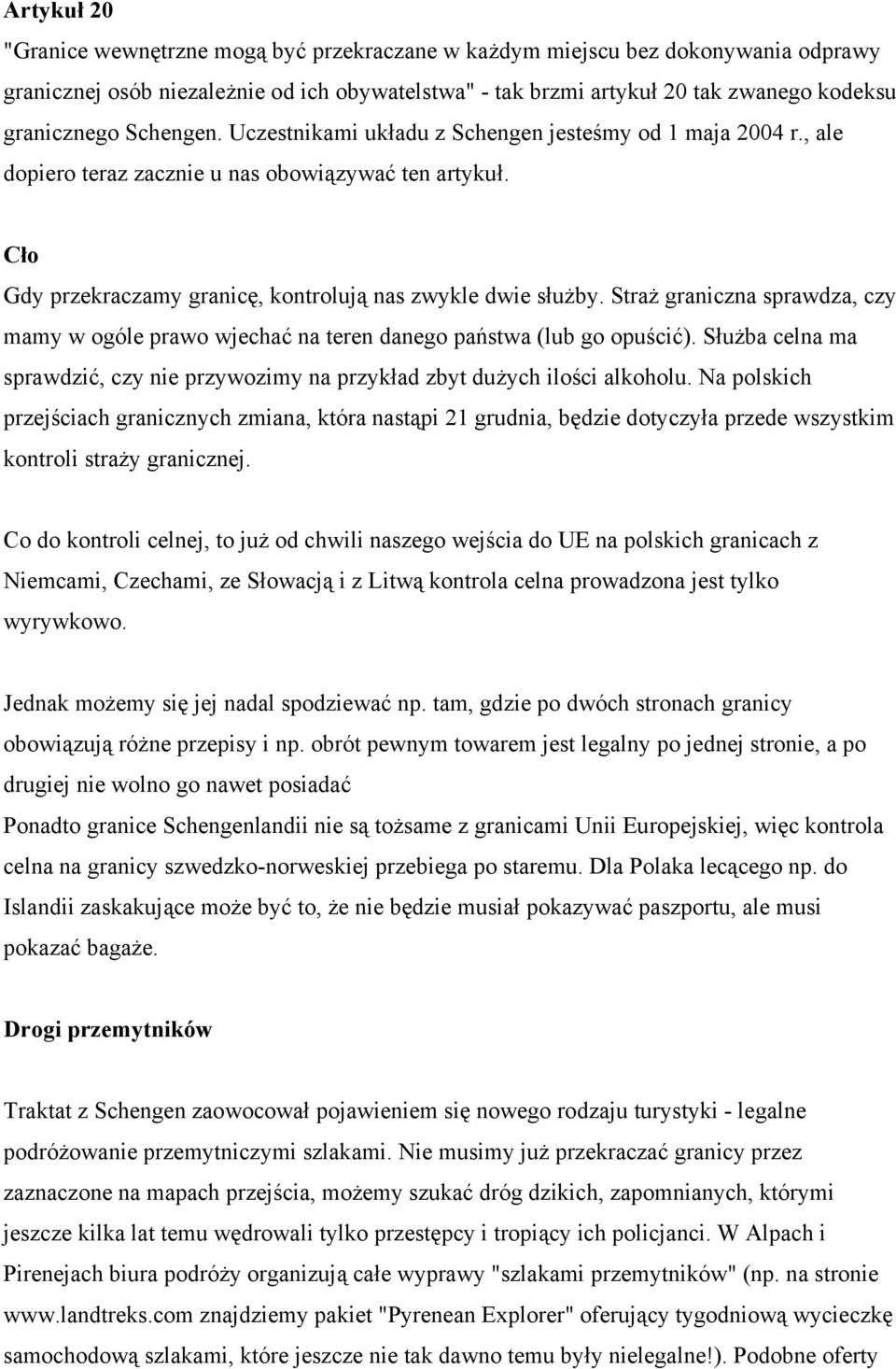 Straż graniczna sprawdza, czy mamy w ogóle prawo wjechać na teren danego państwa (lub go opuścić). Służba celna ma sprawdzić, czy nie przywozimy na przykład zbyt dużych ilości alkoholu.