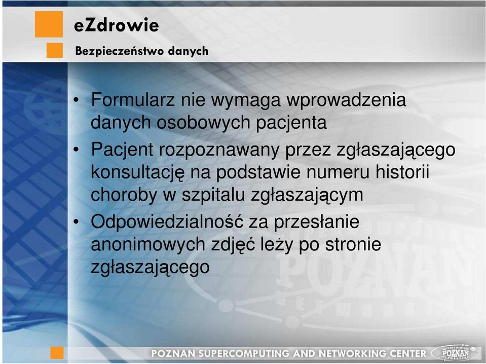 konsultację na podstawie numeru historii choroby w szpitalu