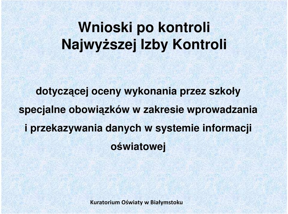 specjalne obowiązków w zakresie wprowadzania i