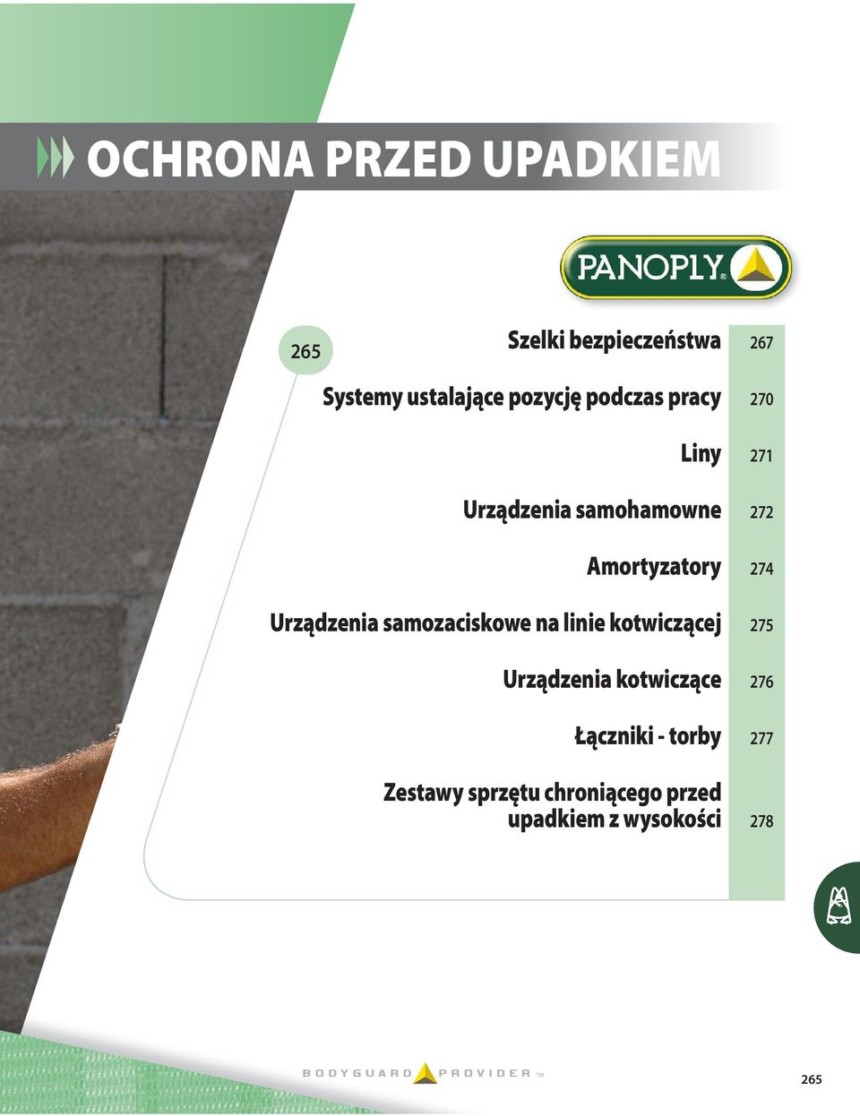 na linie kotwiczącej 7 Urządzenia kotwiczące 76 Łączniki - torby 77 Zestawy sprzętu