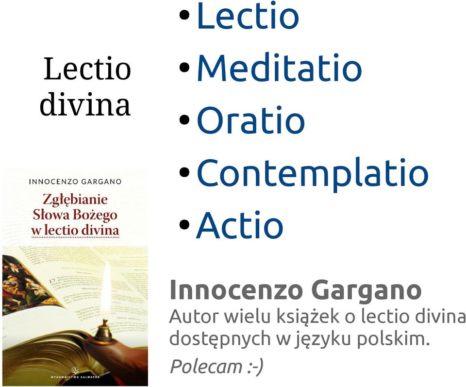 Autor wielu książek o lectio divina