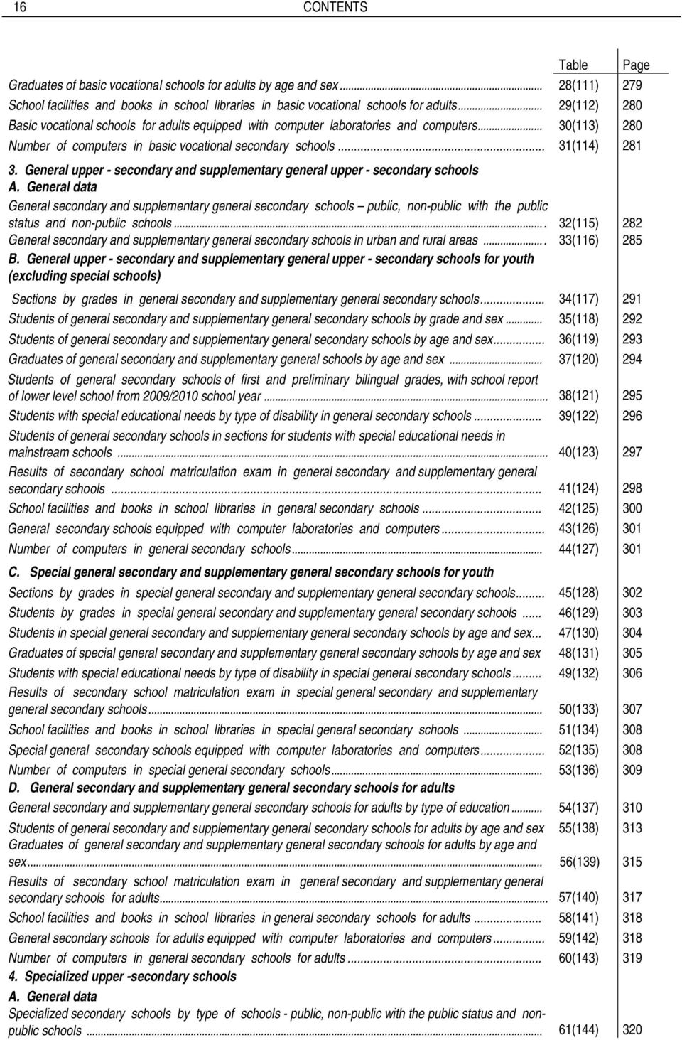 General upper - secondary and supplementary general upper - secondary schools A.