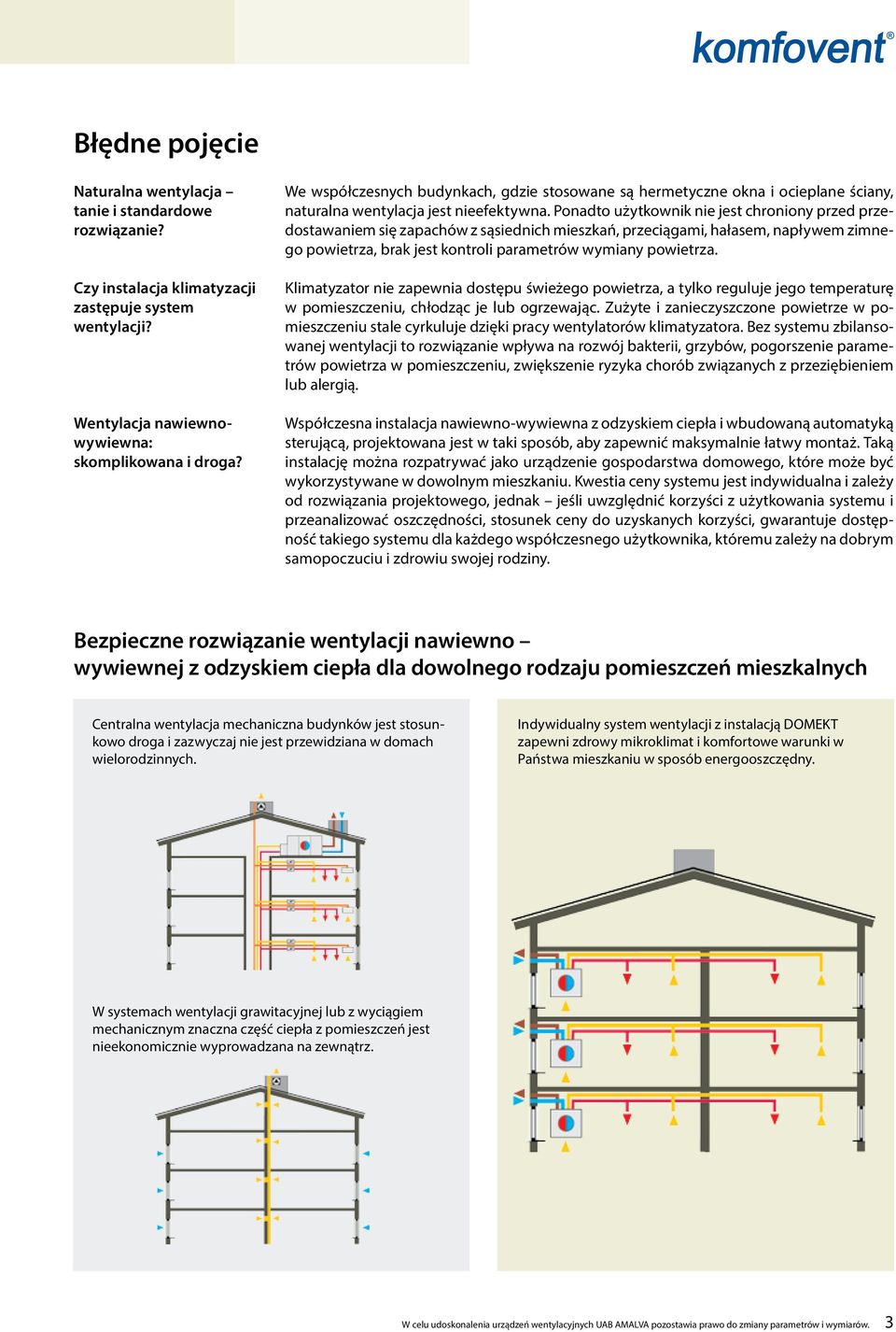 Ponadto użytkownik nie jest chroniony przed przedostawaniem się zapachów z sąsiednich mieszkań, przeciągami, hałasem, napływem zimnego powietrza, brak jest kontroli parametrów wymiany powietrza.