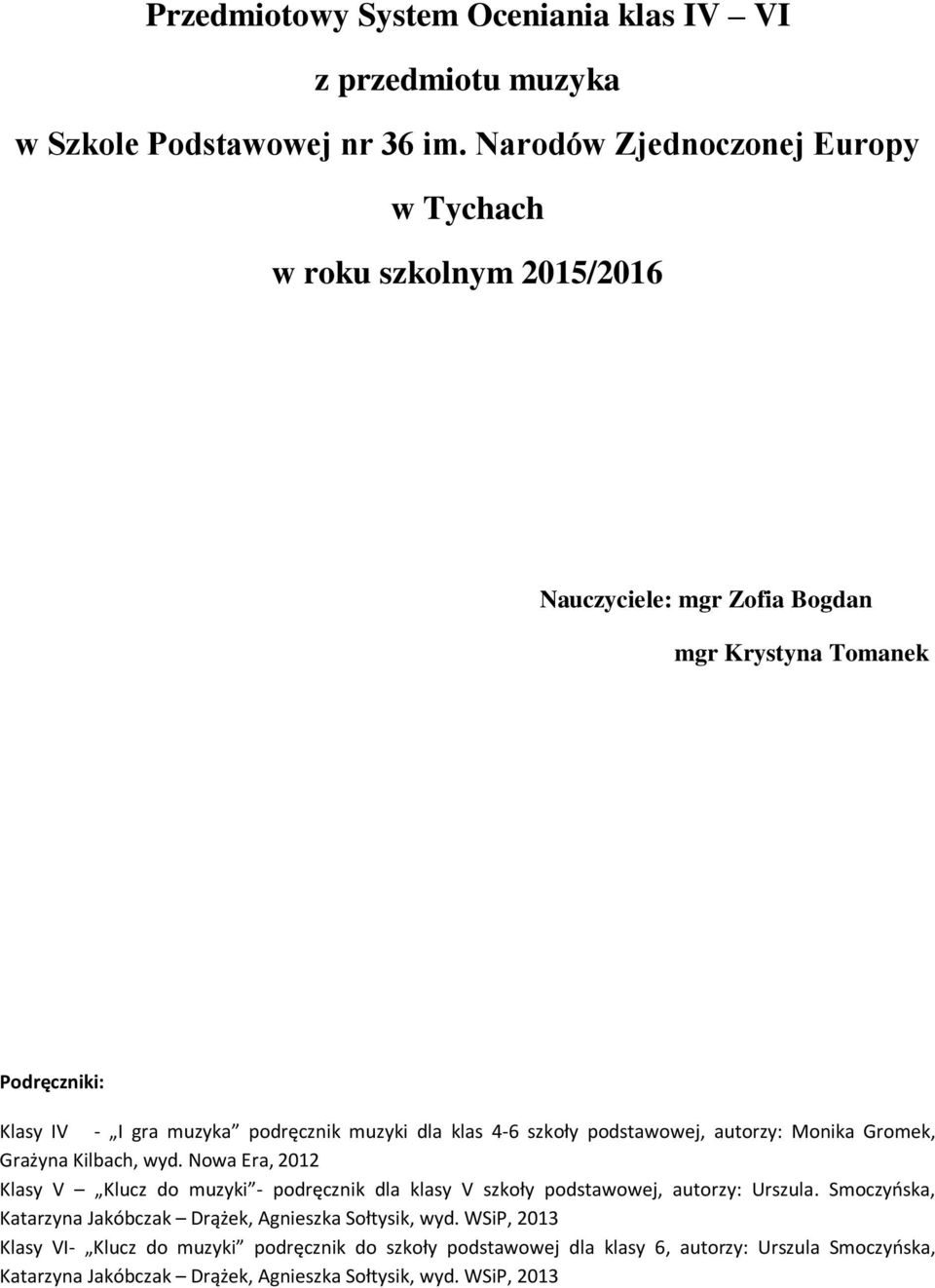 dla klas 4-6 szkoły podstawowej, autorzy: Monika Gromek, Grażyna Kilbach, wyd.