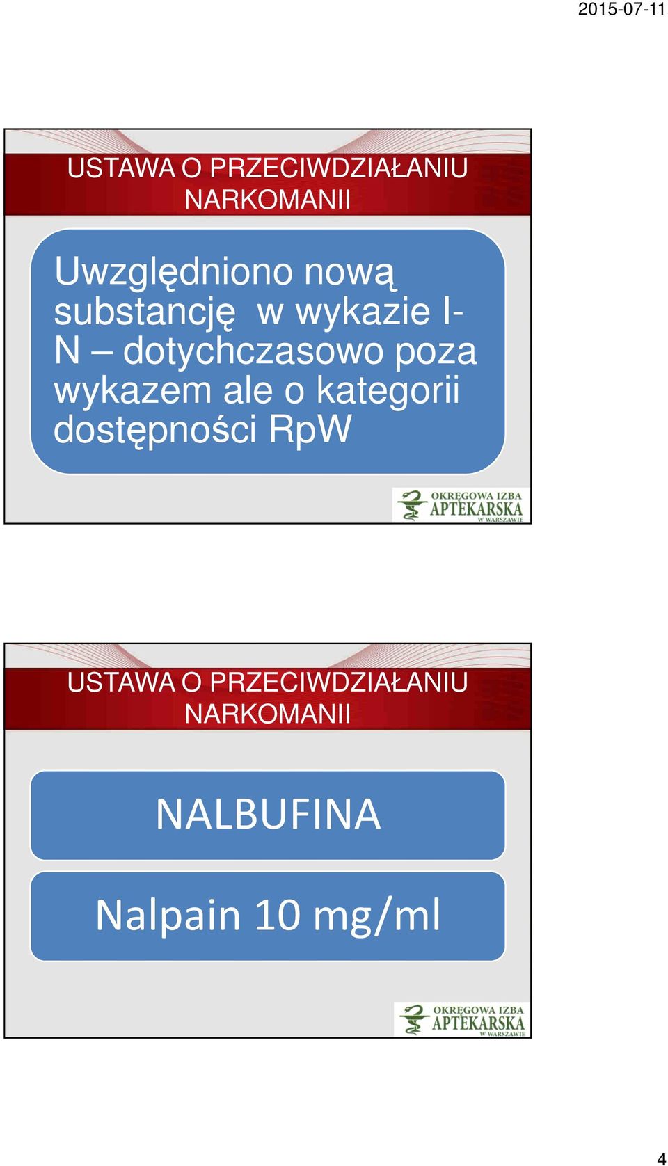 wykazem ale o kategorii dostępności RpW USTAWA O