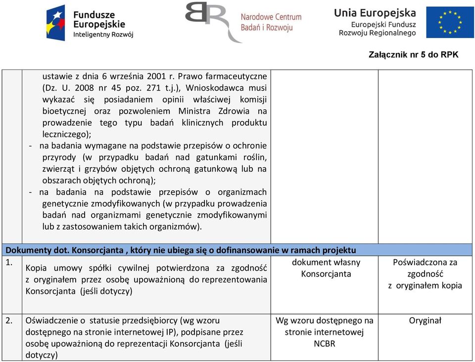 wymagane na podstawie przepisów o ochronie przyrody (w przypadku badań nad gatunkami roślin, zwierząt i grzybów objętych ochroną gatunkową lub na obszarach objętych ochroną); - na badania na