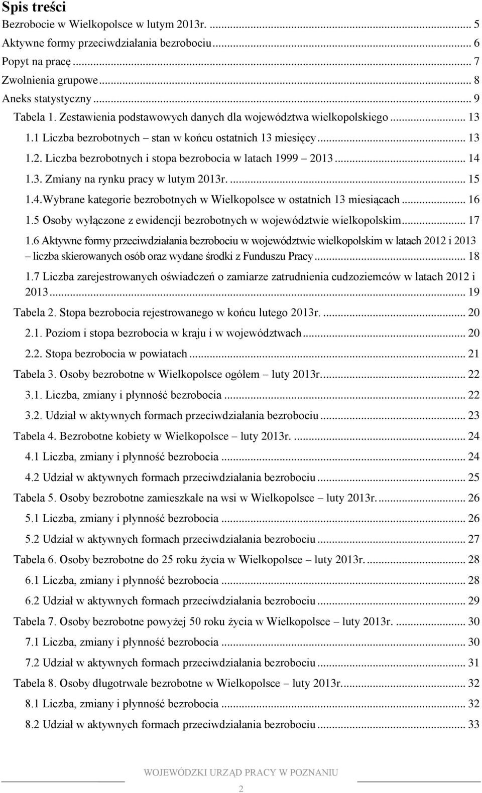 ... 15 1.4.Wybrane kategorie w Wielkopolsce w ostatnich 13 miesiącach... 16 1.5 Osoby wyłączone z ewidencji w województwie wielkopolskim... 17 1.