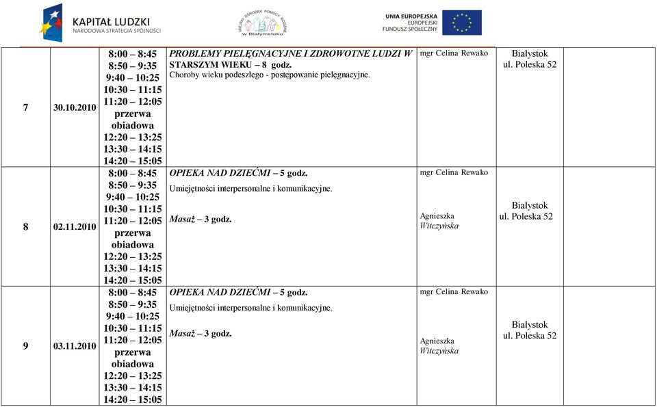OPIEKA NAD DZIEĆMI 5 godz.