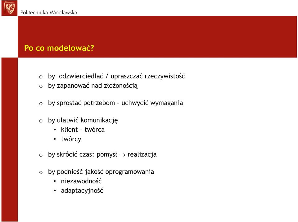 złożonością o by sprostać potrzebom uchwycić wymagania o by ułatwić