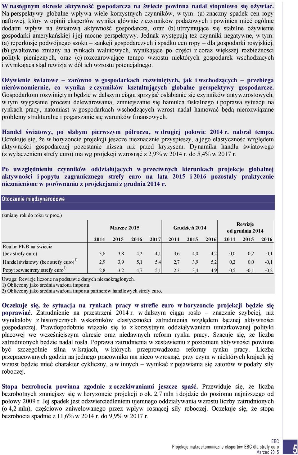 wpływ na światową aktywność gospodarczą, oraz (b) utrzymujące się stabilne ożywienie gospodarki amerykańskiej i jej mocne perspektywy.