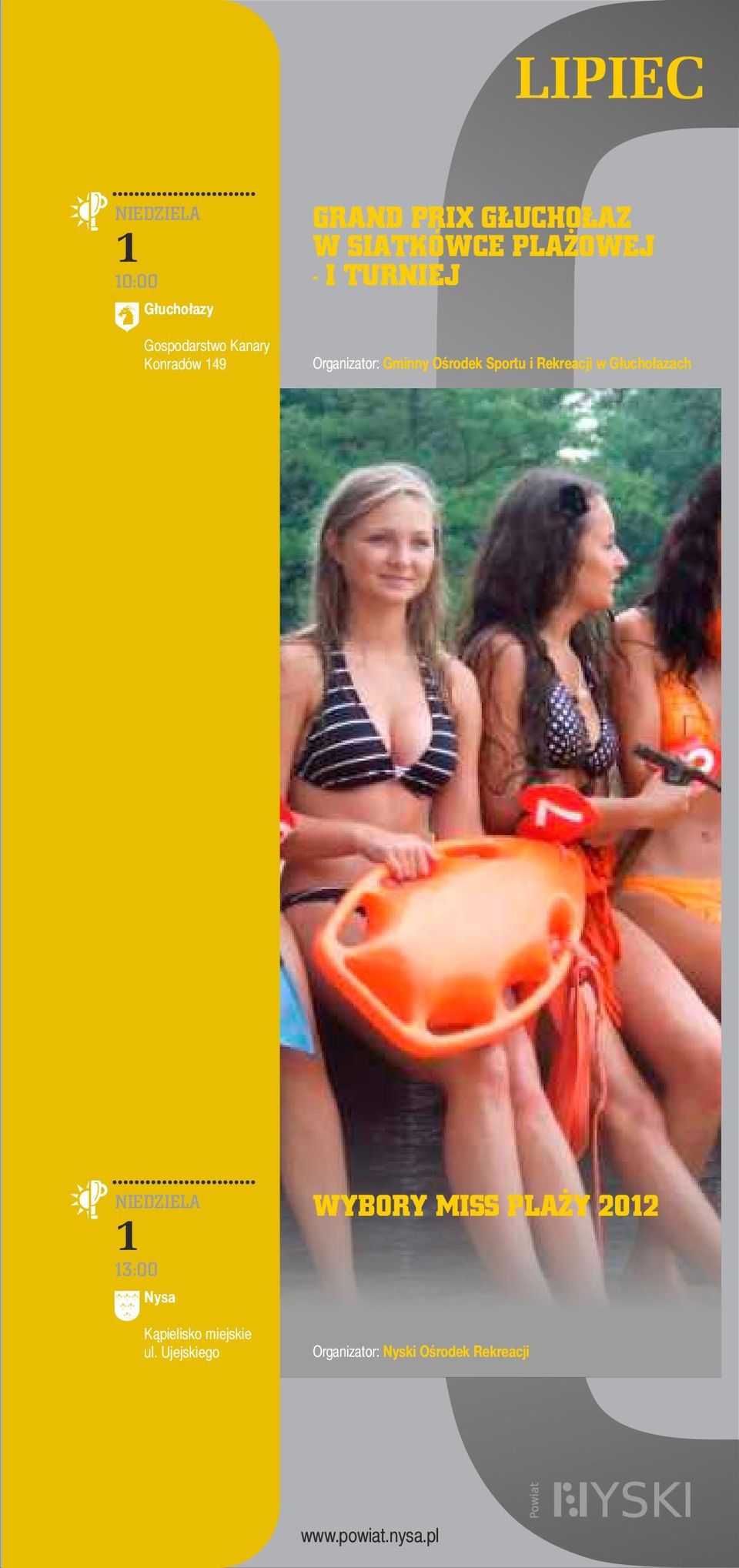 Sportu i Rekreacji w Głuchołazach WYBORY MISS PLAŻY 2012 1 13:00