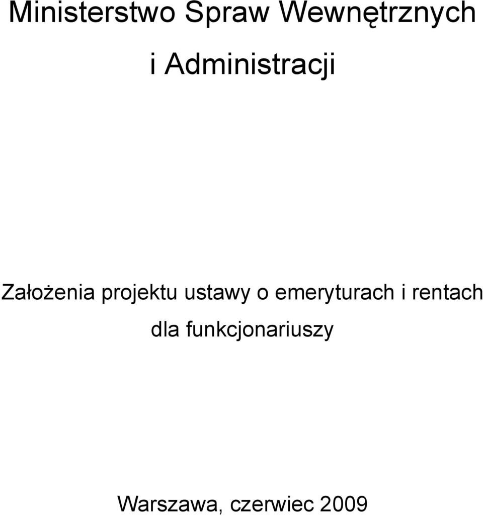 ustawy o emeryturach i rentach dla