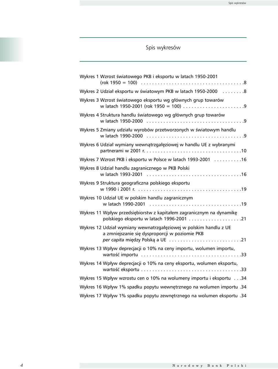 ..................................9 Wykres 5 Zmiany udzia u wyrobów przeworzonych w Êwiaowym handlu w laach 1990-2000.