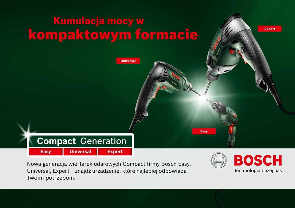 udarowych Compact firmy Bosch Easy,, znajdź