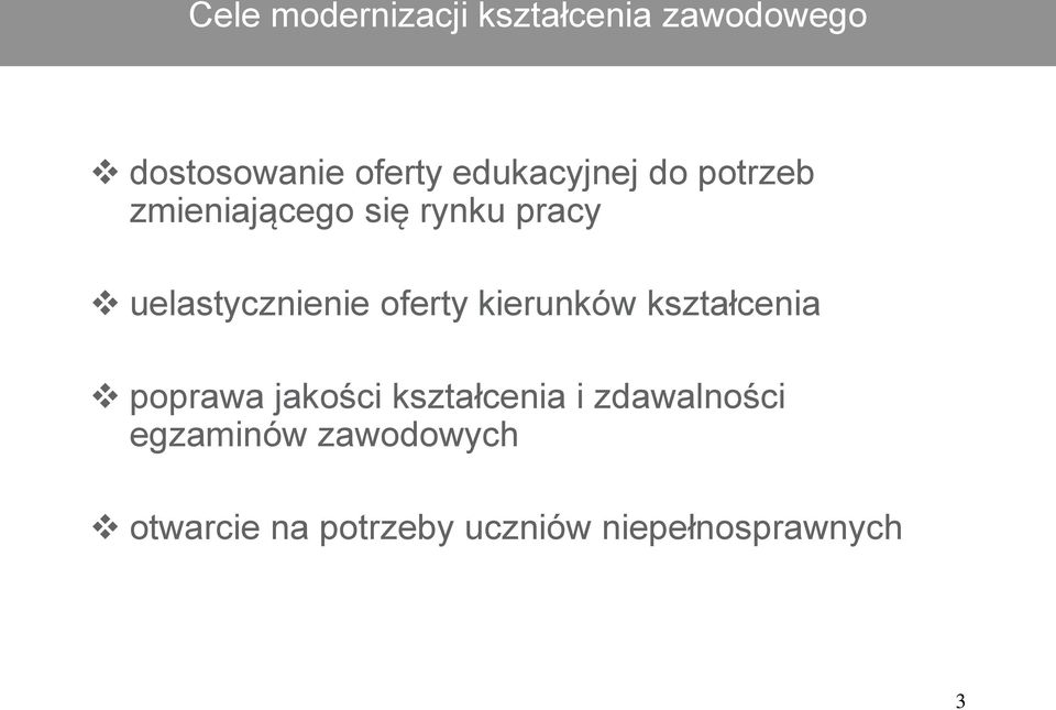 uelastycznienie oferty kierunków kształcenia poprawa jakości