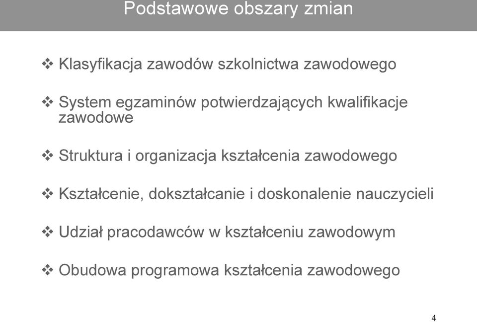 kształcenia zawodowego Kształcenie, dokształcanie i doskonalenie nauczycieli