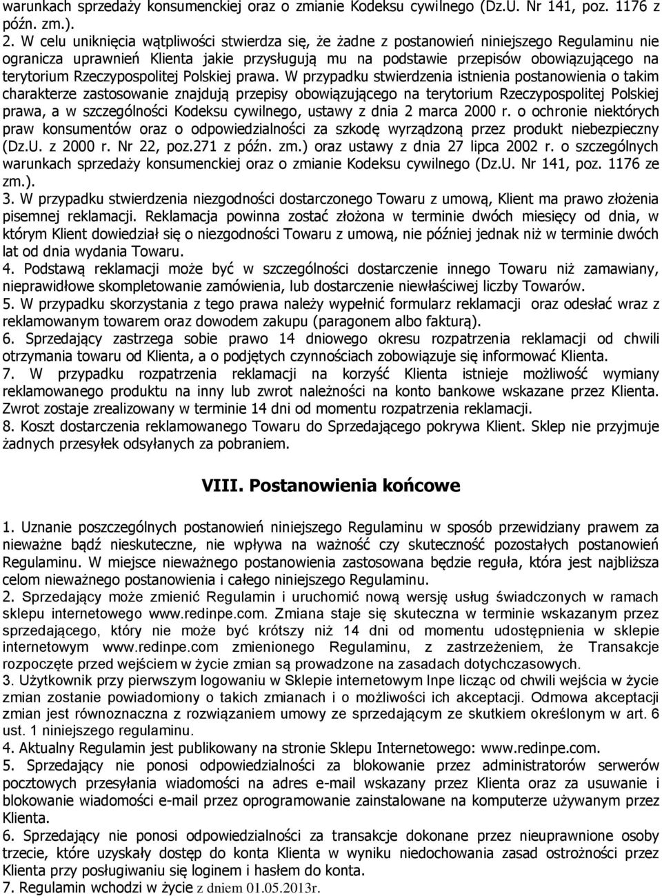 Rzeczypospolitej Polskiej prawa.