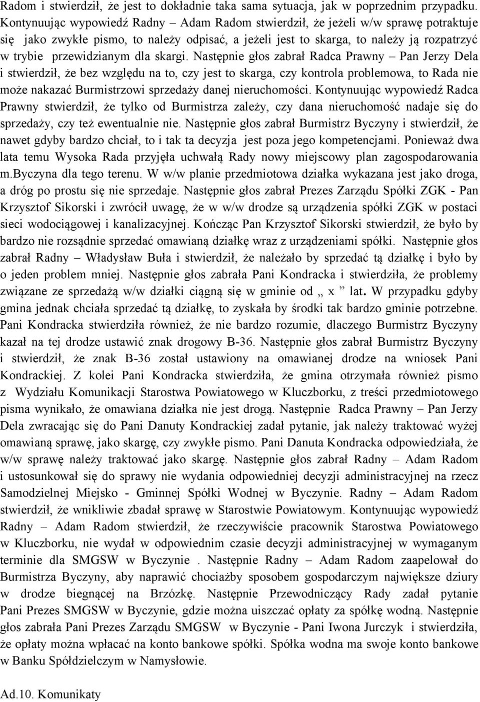 dla skargi.
