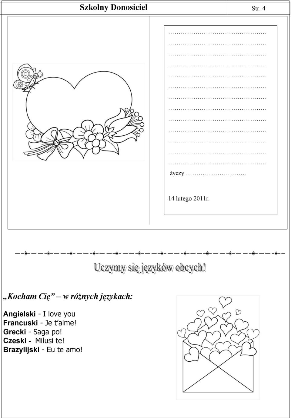 Kocham Cię w różnych językach: Angielski - I