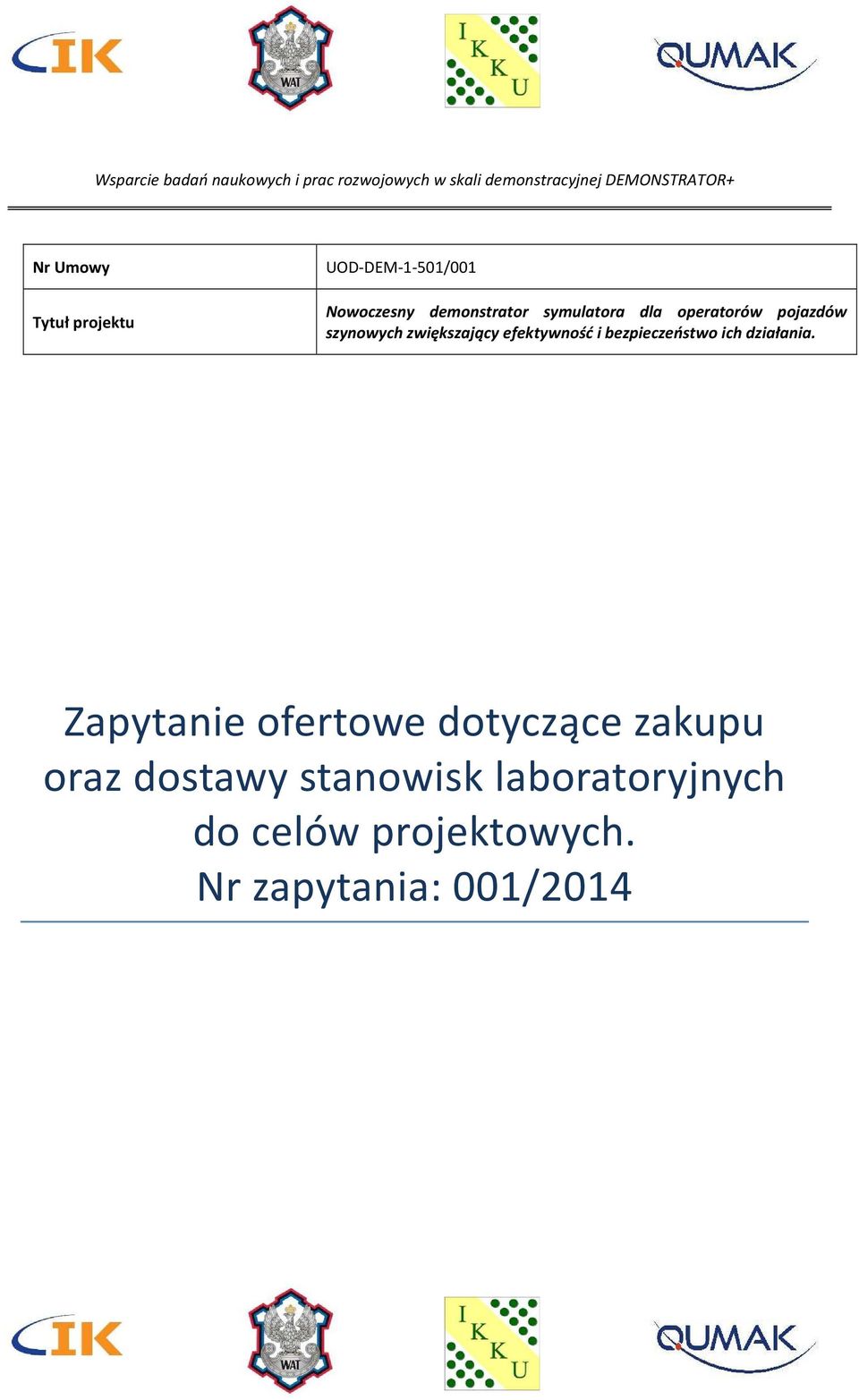 pjazdów szynwych zwiększający efektywnść i bezpieczeństw ich Zapytanie fertwe