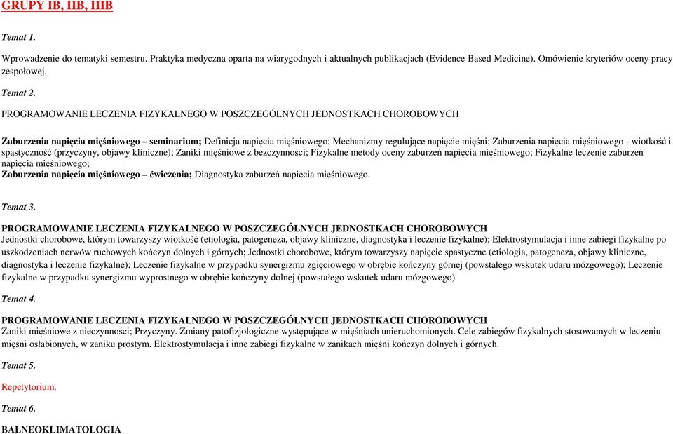 Zaburzenia napięcia mięśniowego seminarium; Definicja napięcia mięśniowego; Mechanizmy regulujące napięcie mięśni; Zaburzenia napięcia mięśniowego - wiotkość i spastyczność (przyczyny, objawy