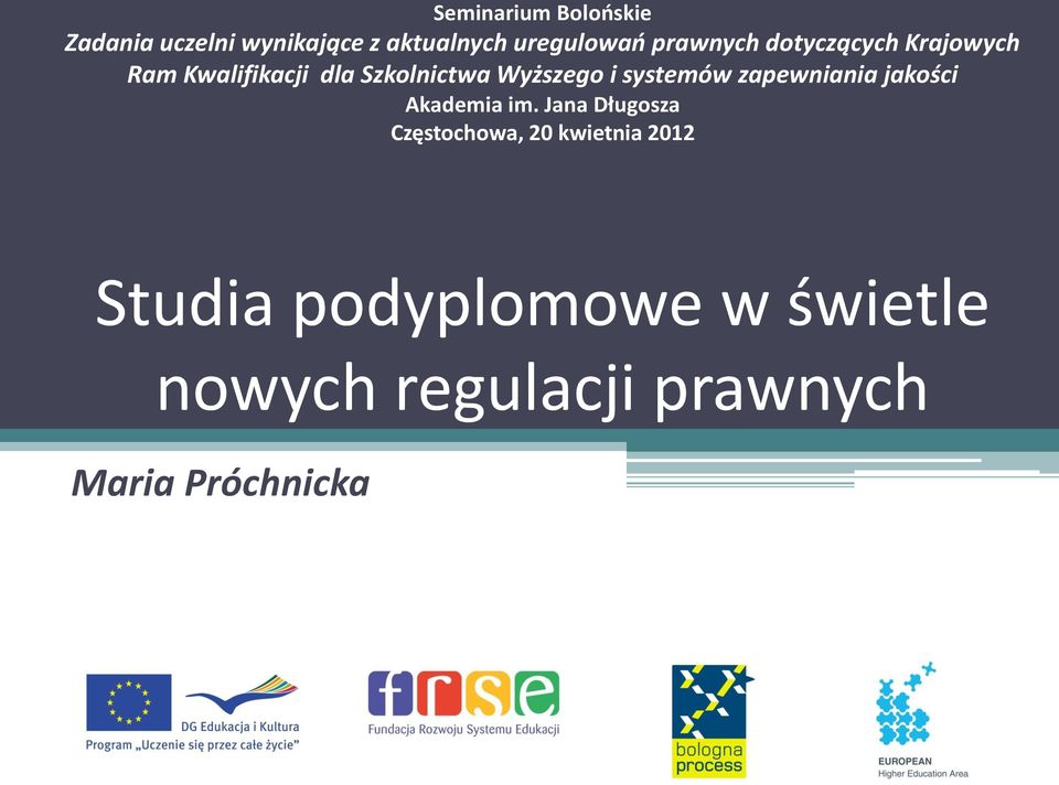 systemów zapewniania jakości Akademia im.