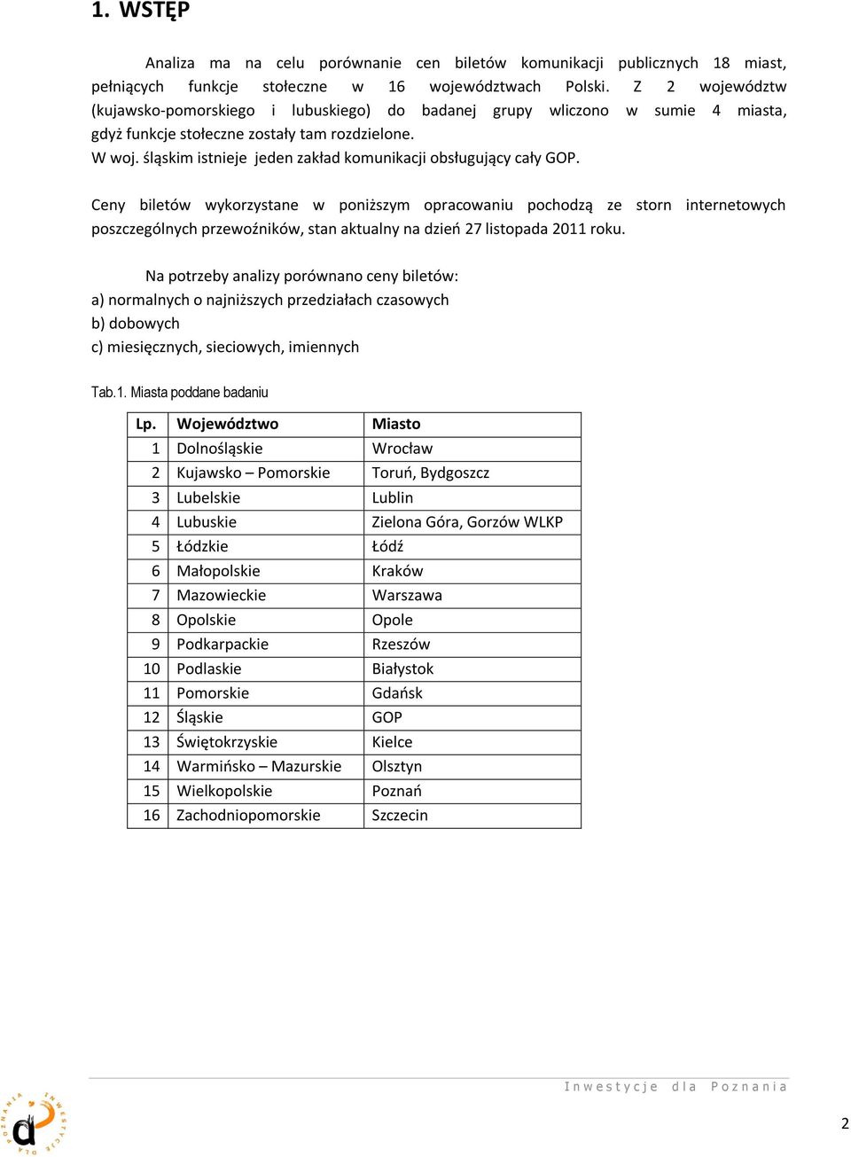 śląskim istnieje jeden zakład komunikacji obsługujący cały GOP.