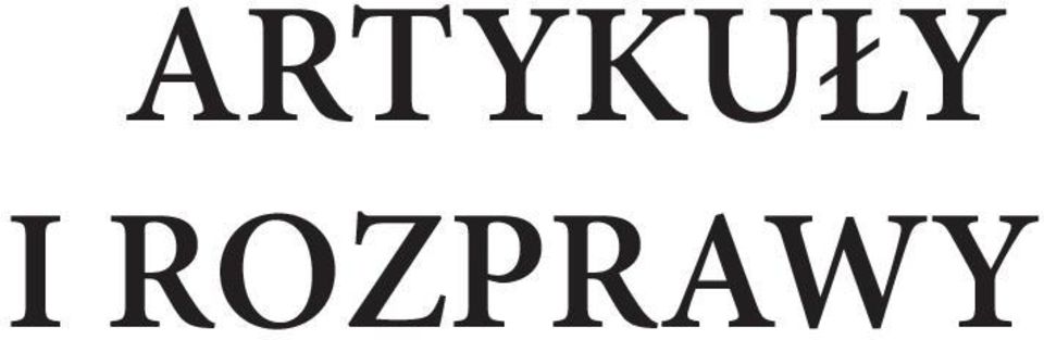 ROZPRAWY