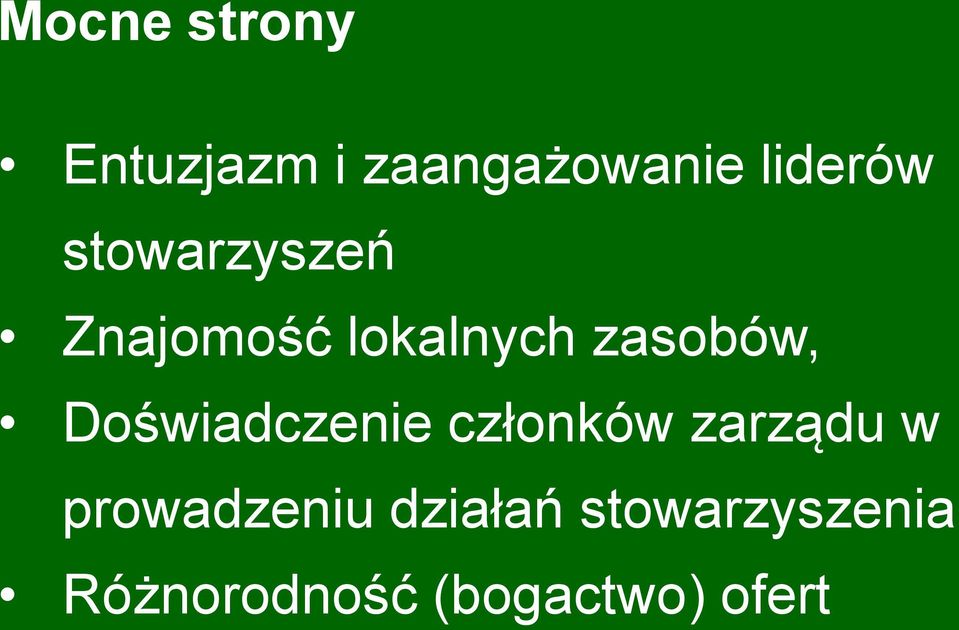 Doświadczenie członków zarządu w prowadzeniu